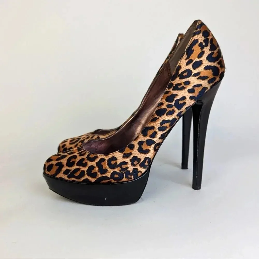 Blake Scott Platform Leopard Print Heels - 7.5